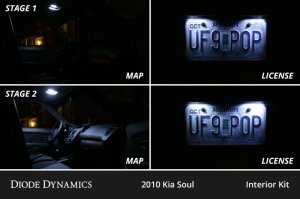 Kia Soul LED Interior Kit - Diode Dynamics - Stage 1 - Cool White - `14-`19